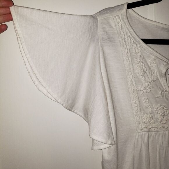 Banjara Cotton Boho Flutter Sleeve Top - Picture 5 of 7